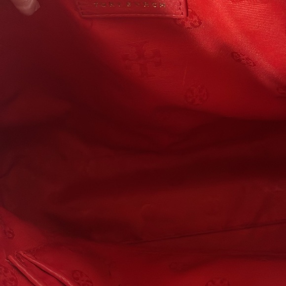 Tory Burch vibrant pebbled red leather shoulder bag NWOT pristine condit… - Picture 9 of 9